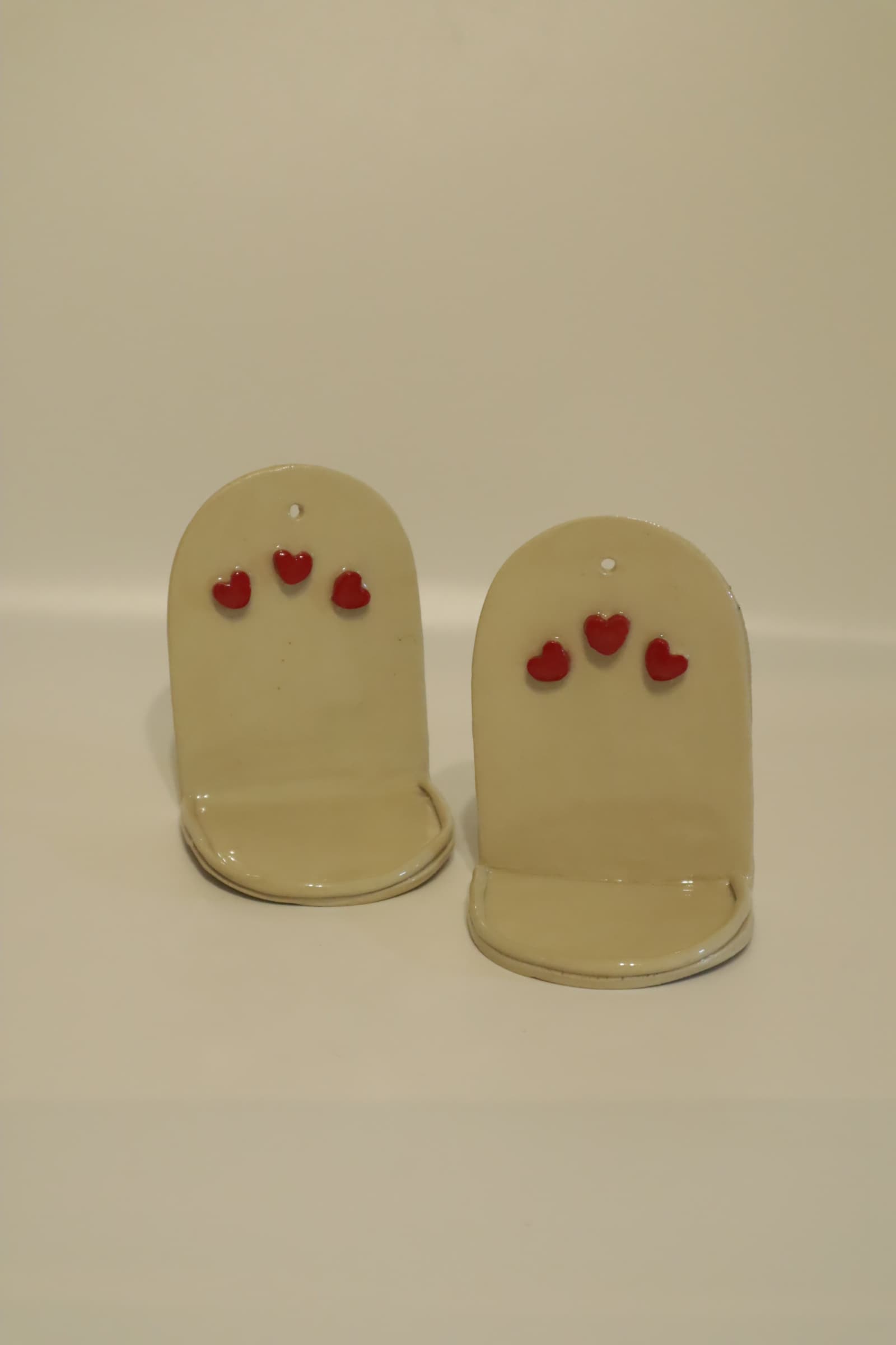 Candle holder x2, trinket x2, made by Danielle Carmichael