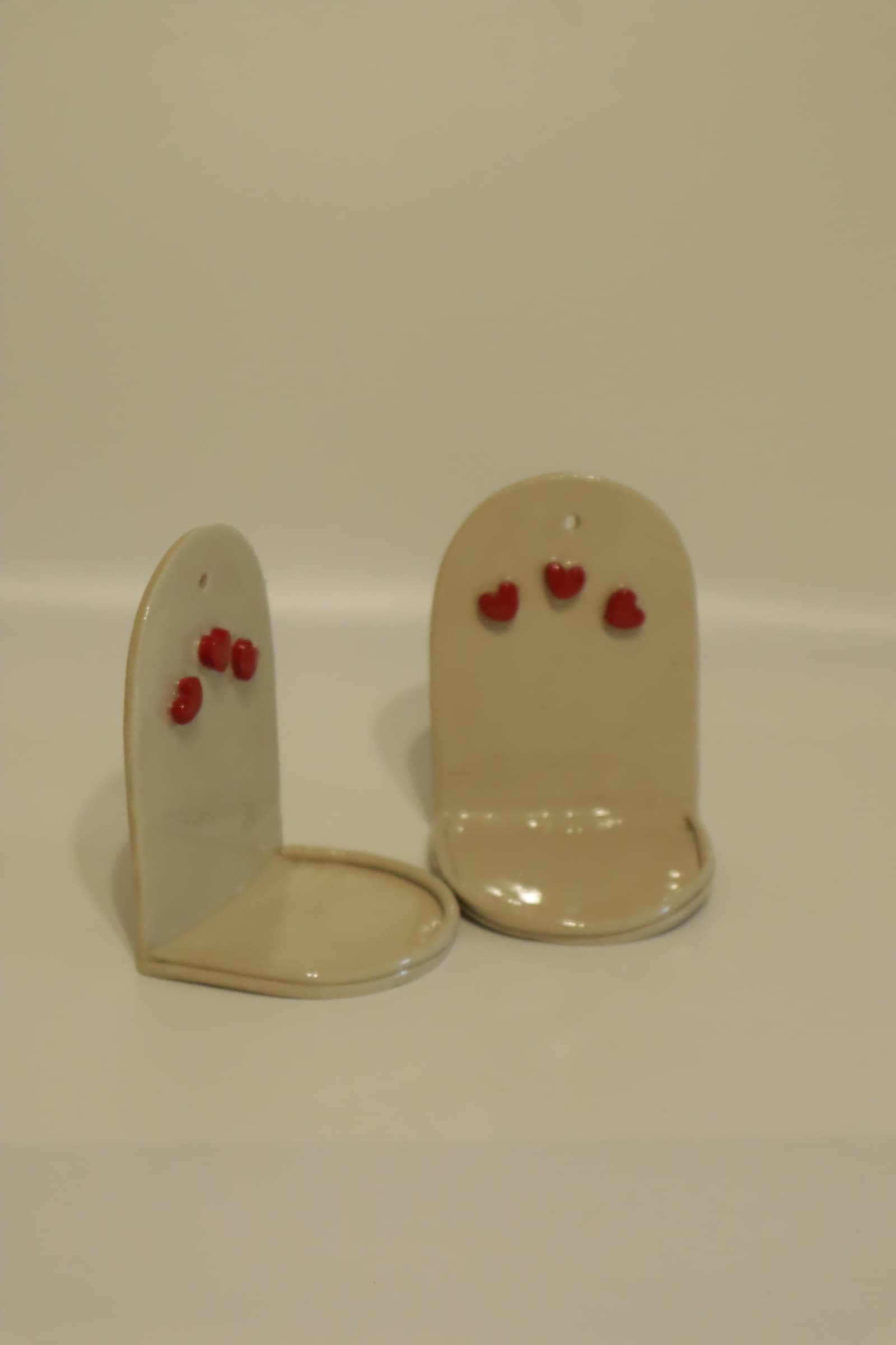 Candle holder x2, trinket x2, made by Danielle Carmichael