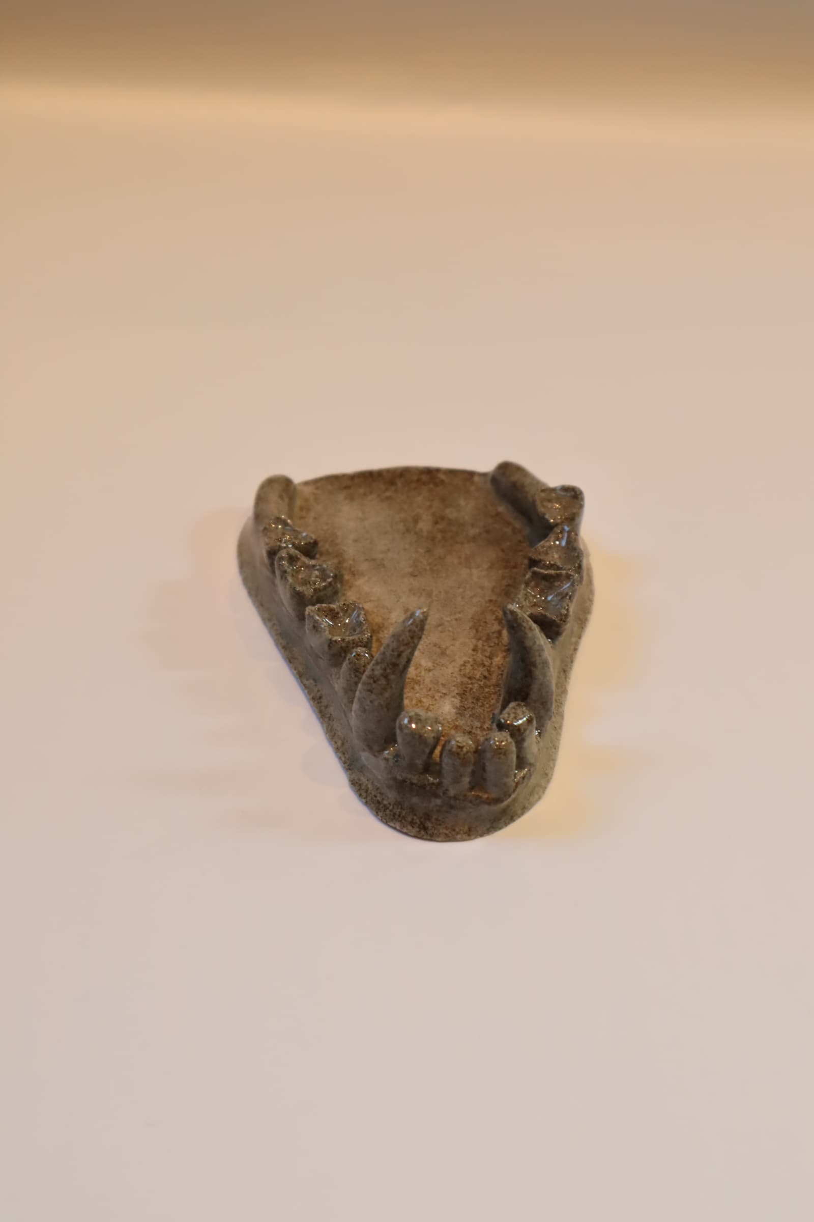 dog jaw trinket + black red drip cup, made by Julie Quadrio